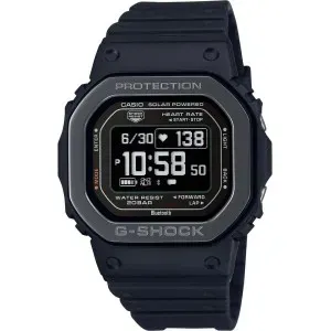 Ανδρικό ρολόι CASIO DW-H5600MB-1ER G-Shock Smartwatch Solar Bluetooth με ψηφιακό καντράν και μαύρο καουτσούκ λουράκι.