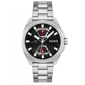 Ρολόι Hugo Boss 1530242 από ανοξείδωτο ατσάλι με μαύρο καντράν και μπρασελέ.