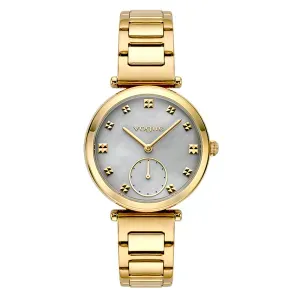 Γυναικείο ρολόι VOGUE 613342 Alice από ανοξείδωτο ατσάλι με γκρι φίλντισι καντράν και χρυσό μπρασελέ.