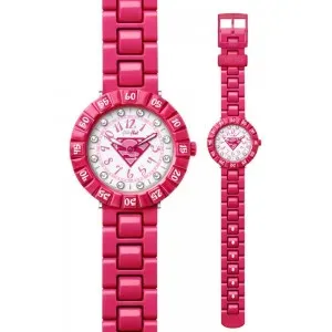 Ρολόι FLIK FLAK ZFFLP003 Supergirl με Ροζ Πλαστικό Λουράκι