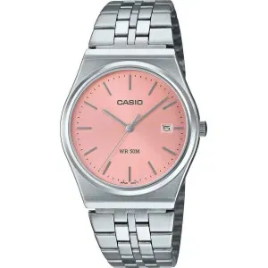 Γυναικείο ρολόι CASIO MTP-B145D-4AVEF Collection από ανοξείδωτο ατσάλι με ροζ καντράν και μπρασελέ.