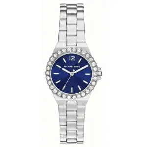 Γυναικείο ρολόι Michael Kors MK7397 Lennox από ανοξείδωτο ατσάλι με μπλε καντράν και ασημί μπρασελέ.