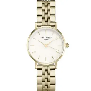 Γυναικείο ρολόι Rosefield 26WSG-267 Small Edit με λευκό καντράν και χρυσό μπρασελέ.