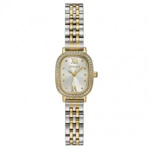 Γυναικείο ρολόι GREGIO GR450040 Aurora από ανοξείδωτο ατσάλι με ασημί καντράν και ασημί-χρυσό μπρασελέ.