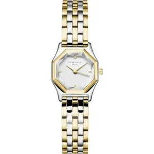 Γυναικείο ρολόι ROSEFIELD GWSSS-G03 The Gemme με λευκό καντράν και μπρασελέ.