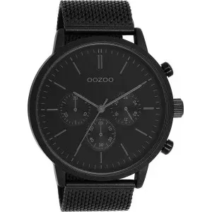 Ανδρικό ρολόι OOZOO C11204 Timepieces με μαύρο καντράν και μπρασελέ.