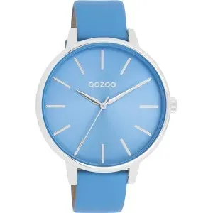 Γυναικείο ρολόι OOZOO C11296 Timepieces με γαλάζιο καντράν κα γαλάζιο δερμάτινο λουράκι.