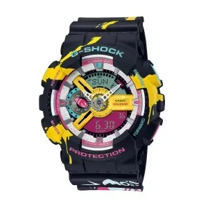 Ανδρικό ρολόι CASIO GA-110LL-1AER G-Shock League Of Legends με πολύχρωμο καουτσούκ λουρί.