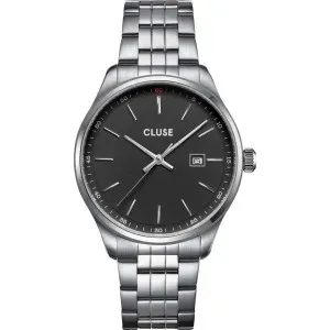 Ανδρικό ρολόι CLUSE CW20904 Antheor από ανοξείδωτο ατσάλι με μαύρο καντράν και μπρασελέ.