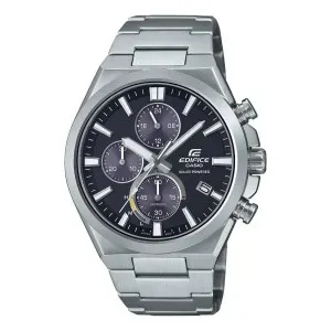 Ανδρικό ρολόι CASIO EFS-S630D-1AVUEF Edifice Solar από ανοξείδωτο ατσάλι με μπλε καντράν και ασημί μπρασελέ.