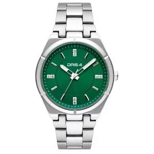 Γυναικείο ρολόι DAS.4 2031100282 από ανοξείδωτο ατσάλι με πράσινο καντράν και ασημί μπρασελέ.