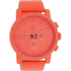 Γυναικείο ρολόι OOZOO C11219 Timepieces με πορτοκαλί καντράν και πορτοκαλί δερμάτινο λουράκι.