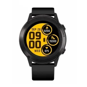 Ρολόι Reflex Active Smartwatch RA18-2148 με μαύρο καουτσούκ λουράκι.