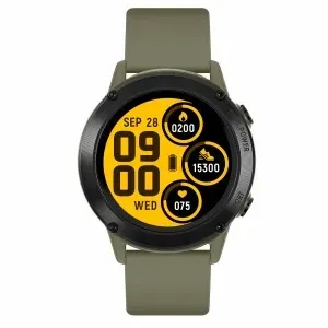 Ρολόι Reflex Active Smartwatch RA18-2150 με χακί καουτσούκ λουράκι.