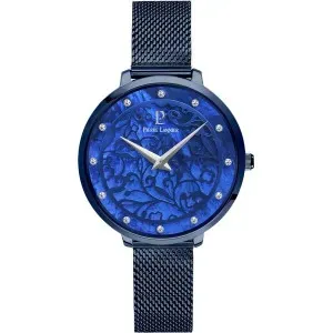 Γυναικείο ρολόι PIERRE LANNIER 045L968 Eolia Crystals από ανοξείδωτο ατσάλι με μπλε φίλντισι καντράν και μπρασελέ.