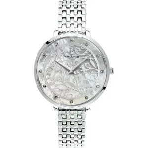 Γυναικείο ρολόι PIERRE LANNIER 052H691 Eolia Crystals από ανοξείδωτο ατσάλι με ασημί φίλντισι καντράν και μπρασελέ.