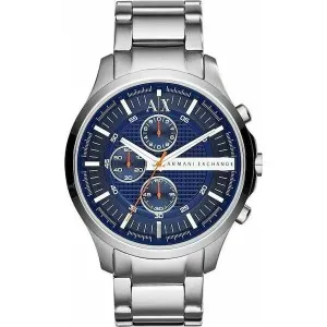 Ανδρικό ρολόι ARMANI EXCHANGE AX2155 Hampton Chronograph από ανοξείδωτο ατσάλι με μαύρο καντράν και μπρασελέ.