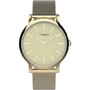 Γυναικείο ρολόι TIMEX TW2V92800 Trend Transcend με χρυσό καντράν και μπρασελέ.