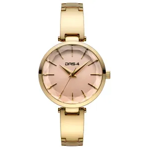 Γυναικείο ρολόι DAS.4 2031101343 από ανοξείδωτο ατσάλι με ροζ καντράν και μπρασελέ.