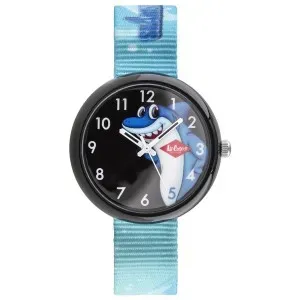 Παιδικό ρολόι LEE COOPER LC.K.3.659 με πολύχρωμο καντράν και γαλάζιο υφασμάτινο λουράκι.