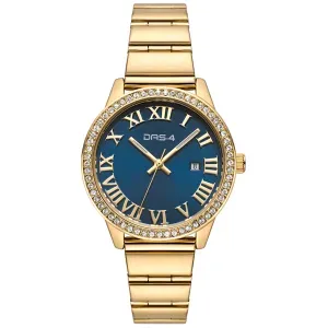 Γυναικείο ρολόι DAS.4 2031100941 από ανοξείδωτο ατσάλι με μπλε καντράν και μπρασελέ.