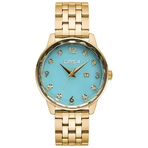 Γυναικείο ρολόι DAS.4 2031100741 από ανοξείδωτο ατσάλι με γαλάζιο καντράν και μπρασελέ.