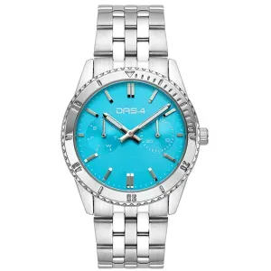Γυναικείο ρολόι DAS.4 2031100682 από ανοξείδωτο ατσάλι με γαλάζιο καντράν και μπρασελέ.