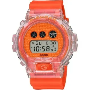 Ρολόι CASIO G-Shock DW-6900GL-4ER Limited με ψηφιακό καντράν και πορτοκαλί καουτσούκ λουράκι.
