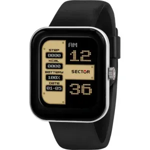 Ρολόι SECTOR R3251294001 S-03 Smartwatch με μαύρο καουτσούκ λουράκι.