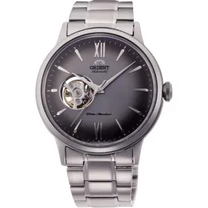 Ανδρικό ρολόι Orient RA-AG0029N Classic Automatic από ανοξείδωτο ατσάλι με γκρι,skeleton καντράν και ασημί μπρασελέ.