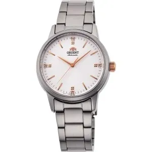 Γυναικείο ρολόι Orient RA-NB0103S Contemporary Automatic από ανοξείδωτο ατσάλι με λευκό καντράν και ασημί μπρασελέ.