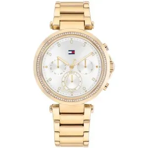 Γυναικείο ρολόι Tommy HILFIGER 1782703 Emily από ανοξείδωτο ατσάλι με ασημί καντράν και χρυσό μπρασελέ.