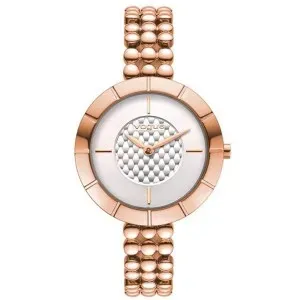 Γυναικείο ρολόι VOGUE 610553 Grenoble από ανοξείδωτο ατσάλι με μπεζ καντράν και ροζ χρυσό μπρασελέ.