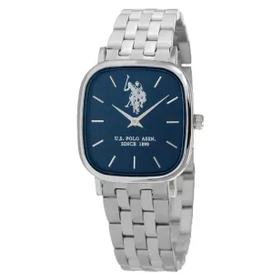 Γυναικείο ρολόι U. S. Polo Assn. USP8237BL Keira με μπλε καντράν και ασημί μπρασελέ.