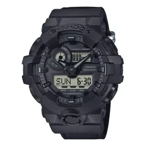 Ανδρικό ρολόι Casio GA-700BCE-1AER G-Shock με μαύρο υφασμάτινο λουράκι.