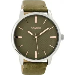 Ανδρικό ρολόι OOZOO C9023 Timepieces  με λαδί καντράν και λαδί δερμάτινο λουράκι.