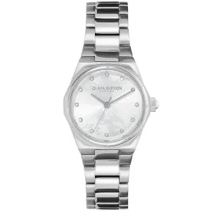Γυναικείο ρολόι Olivia Burton 24000108 Mini Hexa από ανοξείδωτο ατσάλι με ασημί καντράν και ασημί μπρασελέ.