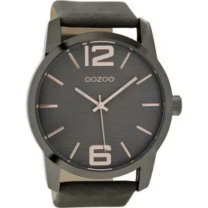 Ρολόι OOZOO C9087 Timepieces Elephant με Γκρί Δερμάτινο Λουράκι