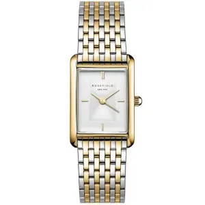 Γυναικείο ρολόι ROSEFIELD HWDSG-H03 Heirloom με λευκό καντράν και ασημί-χρυσό μπρασελέ.