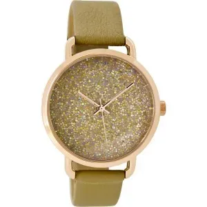 Ρολόι OOZOO C9100 Timepieces με Ροζ Χρυσό με Μπέζ Δερμάτινο Λουράκι