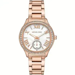 Γυναικείο ρολόι Michael Kors MK4806 Sage από ανοξείδωτο ατσάλι με φίλντισι καντράν και ροζ χρυσό μπρασελέ.
