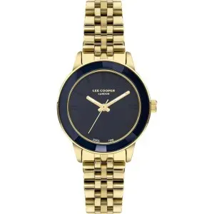 Γυναικείο ρολόι LEE COOPER LC07934.190 με μπλε καντράν και χρυσό μπρασελέ.
