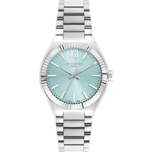 Γυναικείο ρολόι LEE COOPER LC07970.380 με γαλάζιο καντράν και ασημί μπρασελέ.