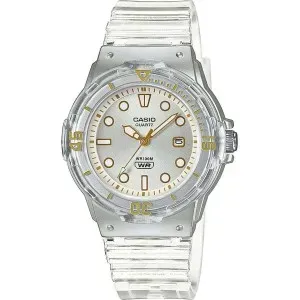 Γυναικείο ρολόι CASIO LRW-200HS-7EVEF Collection Pop με λευκό καντράν και λευκό λουράκι.