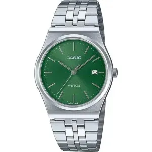 Ανδρικό ρολόι CASIO MTP-B145D-3AVEF Collection με πράσινο καντράν και μπρασελέ.