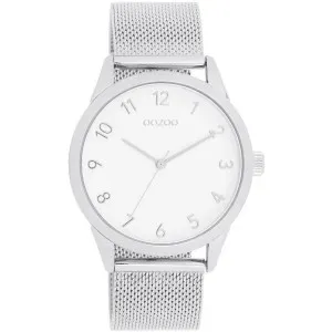 Γυναικείο ρολόι OOZOO C11320 Timepieces με λευκό καντράν και ασημί μπρασελέ.