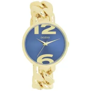 Γυνακείο ρολόι OOZOO C11351 Timepieces με μπλε καντράν και χρυσό μπρασελέ.