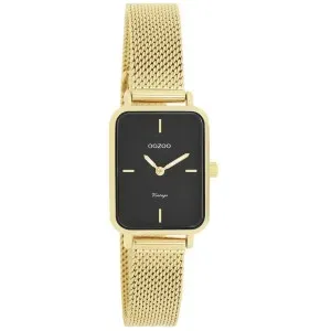 Γυνακείο ρολόι OOZOO C20354 Vintage με μαύρο καντράν και χρυσό μπρασελέ.