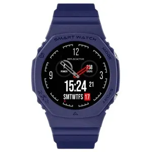 Ρολόι Reflex Active RA26-2181 Smartwatch με μπλε καουτσούκ λουράκι.