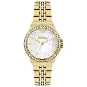 Γυναικείο ρολόι LEE COOPER LC07969.120 με φίλντισι καντράν και χρυσό μπρασελέ.